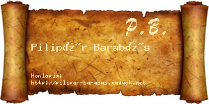 Pilipár Barabás névjegykártya